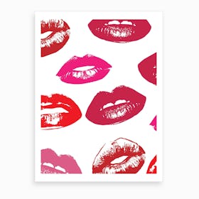 Lots Of Lips Art Print