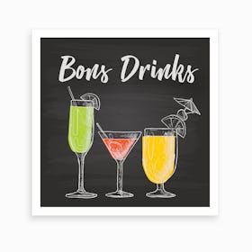 Bons Drinks Art Print