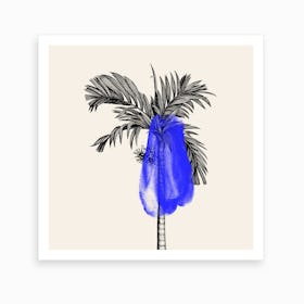 Tropical Tree Blue Art Print