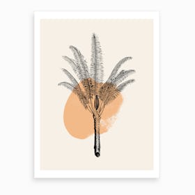 Tropical Tree Light Orange Art Print