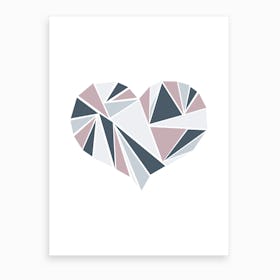 Polygon Heart Art Print