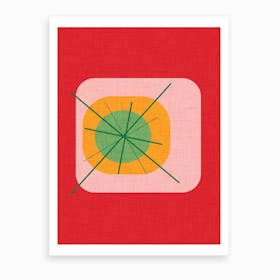 Flower Egg Red Art Print