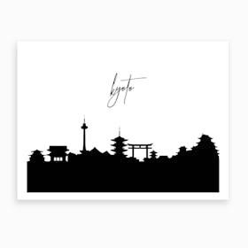 Kyoto Skyline Art Print