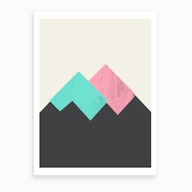 Pastel Mountains I Art Print