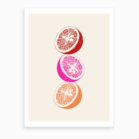 Pink Oranges Art Print