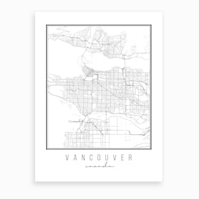 Vancouver Canada Street Map Art Print