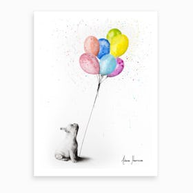 The French Bulldog And The Balloons Art Print