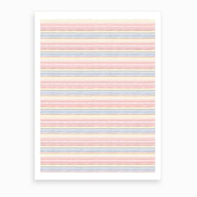 Marker Colorful Stripes Art Print