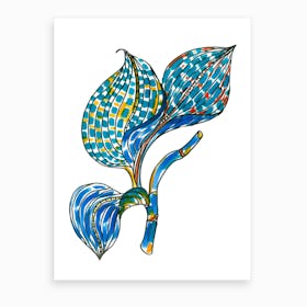 Orchid Leaves Art Print