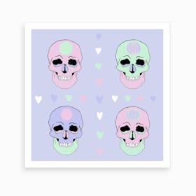 Love Skulls  Art Print