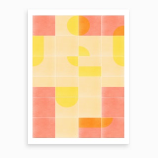 Retro Tiles 01 Art Print