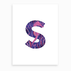 S Is For Seahorse  Art Print
