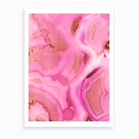 Bold Pink Gemstone Art Print