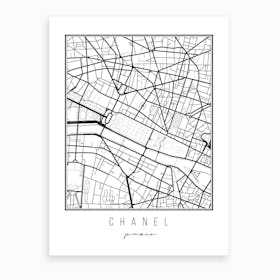 Chanel Paris Street Map Art Print