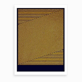 Parallel Gold Art Print