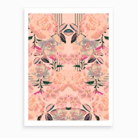 Pink Abstract Bloom Art Print
