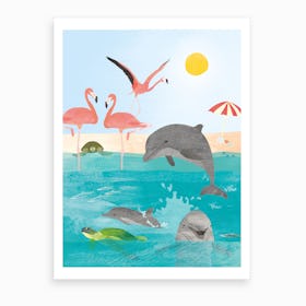 Tropical Animals Art Print