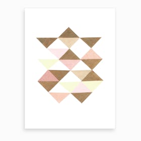 Triangles Blush Art Print