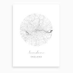 London England Circle Map Art Print