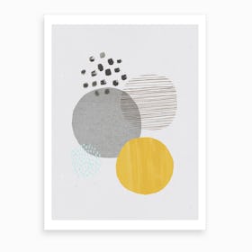 Abstract Mustard And Concrete Art Print