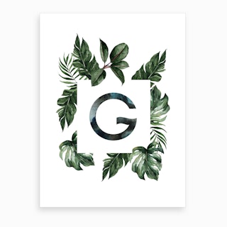 Botanical Alphabet G Art Print