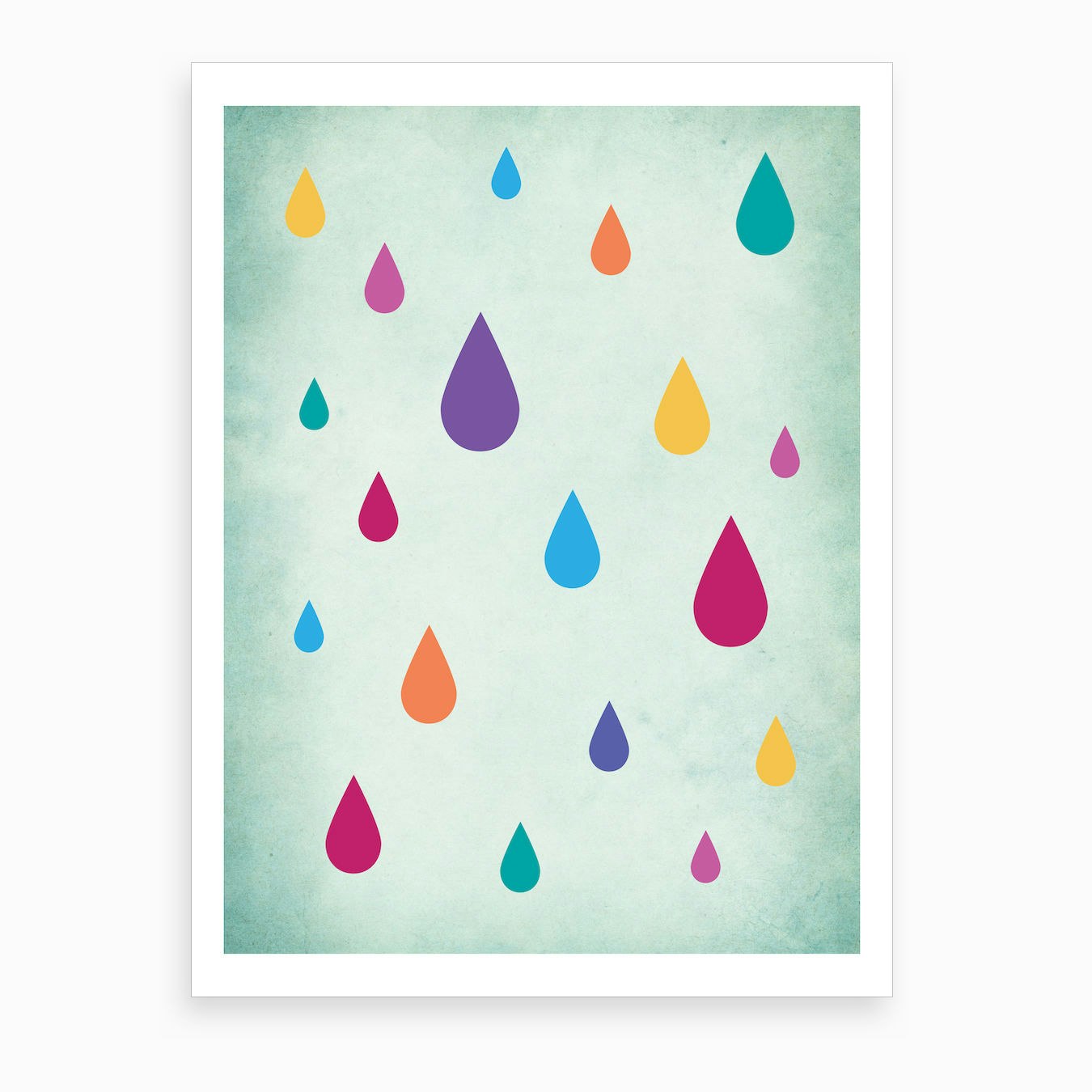 Rainbow Raindrops Nursery Art Print By Kim Hubball Fy Rainbow Raindrops Nursery Art Print By Kim Hubball Fy