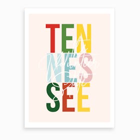 Tennessee The Volunteer State Color Art Print