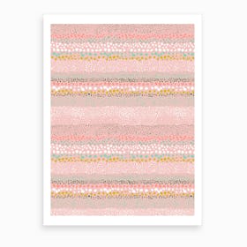 Little Textured Minimal Dots Pink Art Print