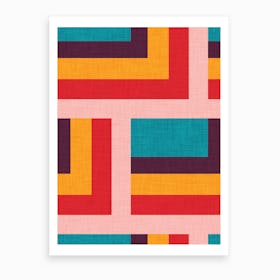 Abstract Mod Cubes M Art Print
