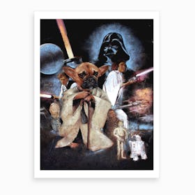 Star Wars Yoda French Bulldog Art Print