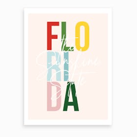 Florida The Sunshine State Color Art Print