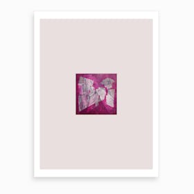 Etching Pink Hidden Places 2 Art Print