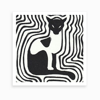 Black&White Cat 1 Art Print