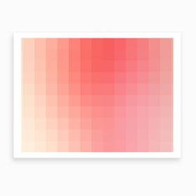Lumen 09, Pink and White Gradient Art Print