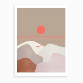 Minimal Sunset 11 Art Print