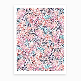 Speckled Watercolor Pink Art Print
