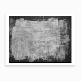 Minimal Abstract Black And White Painting 7 Art Print
