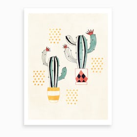 Cactus In A Pot Art Print