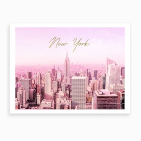 New York Pink Art Print