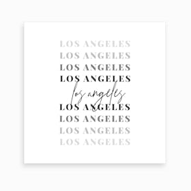 Los Angeles Fade Font Art Print