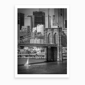 Brooklyn Bridge & Lower Manhattan  Art Print