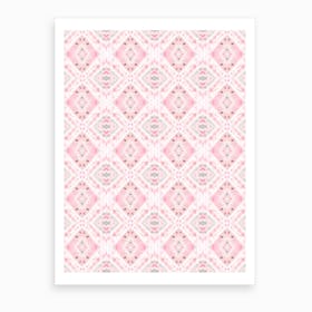 Boho Shibori Pink Art Print