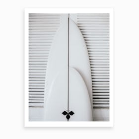 Beach Surfboard Symmetry Art Print