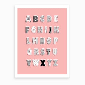 Abc Pink Art Print