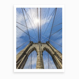 New York City Brooklyn Bridge In Detail Art Print