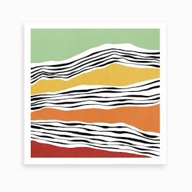 Modern Irregular Stripes 6 Art Print