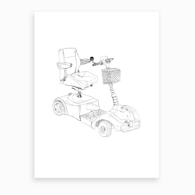 Mobility Scooter Art Print