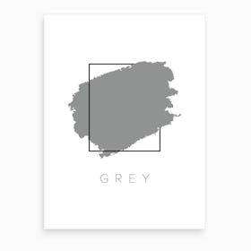 Grey Color Box Art Print