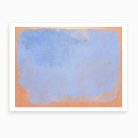 Minimal Abstract Light Blue Colorfield Painting 2 Art Print
