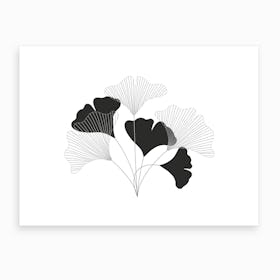 Simple Drawing Flowers Art Print